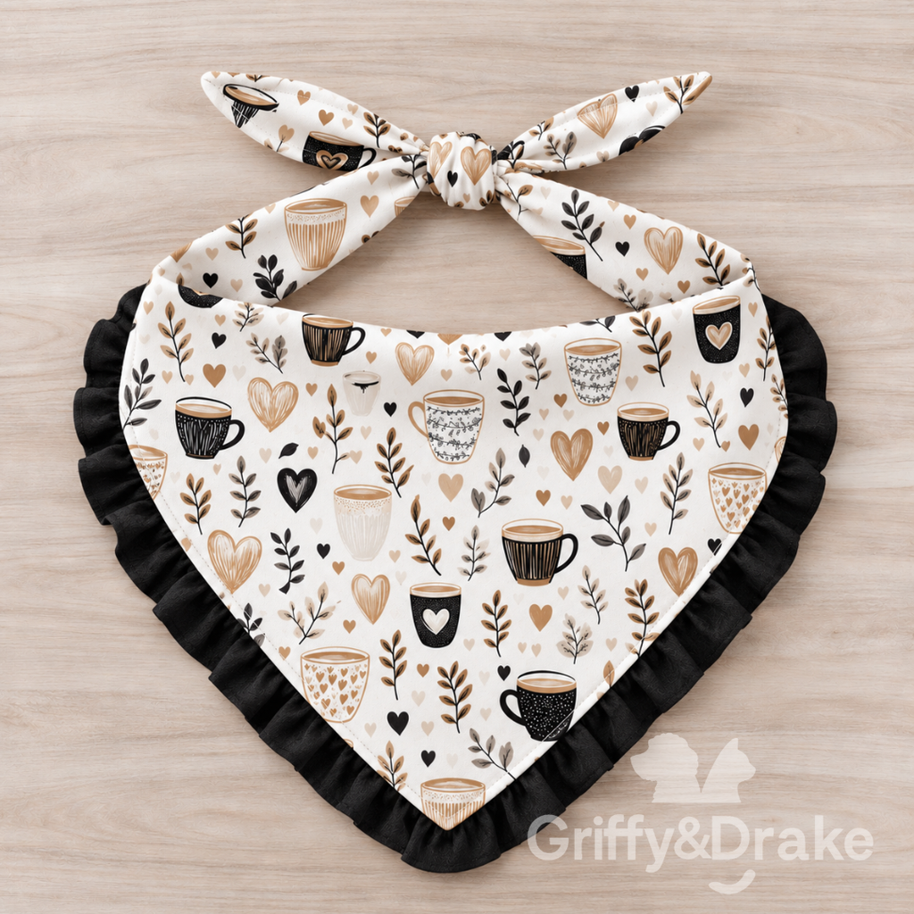 Coffee Talk Ruffle Bandana