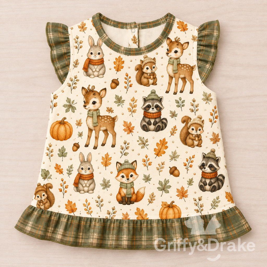 Preorder: Fall Forest Friends Ruffle Shirt
