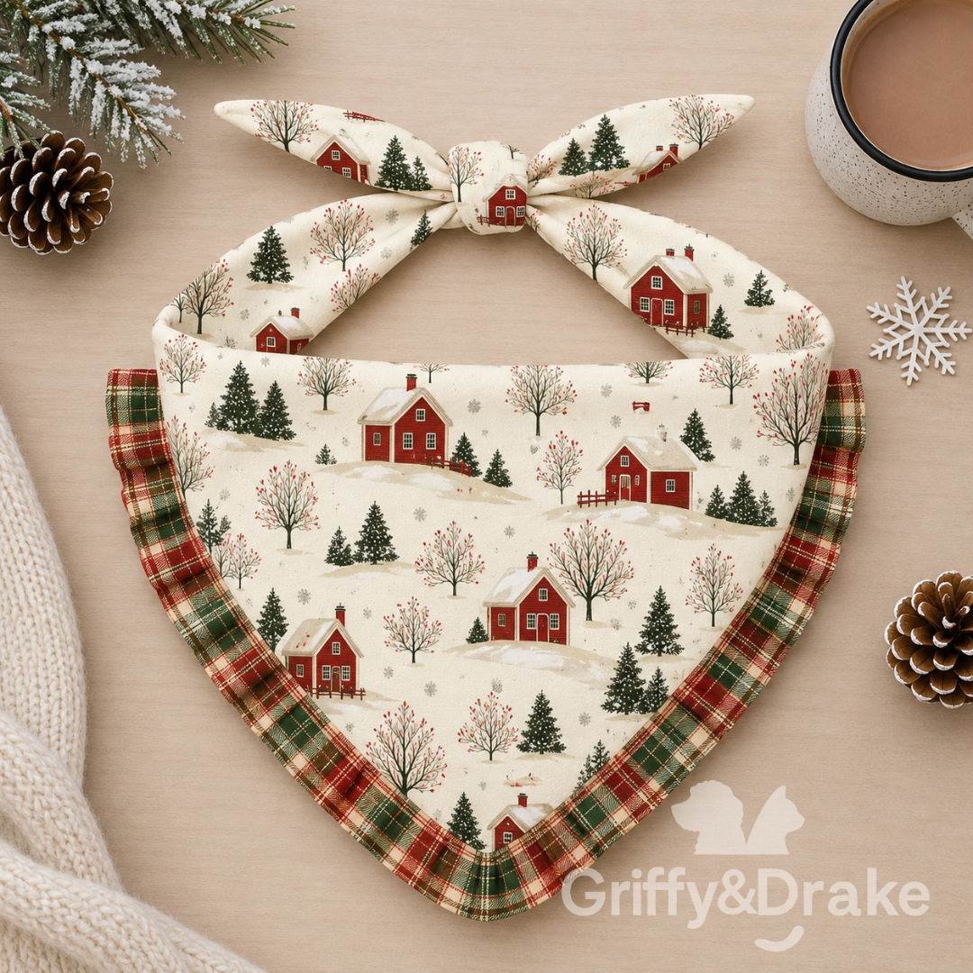 Preorder: Frosted Farm Ruffle Bandana