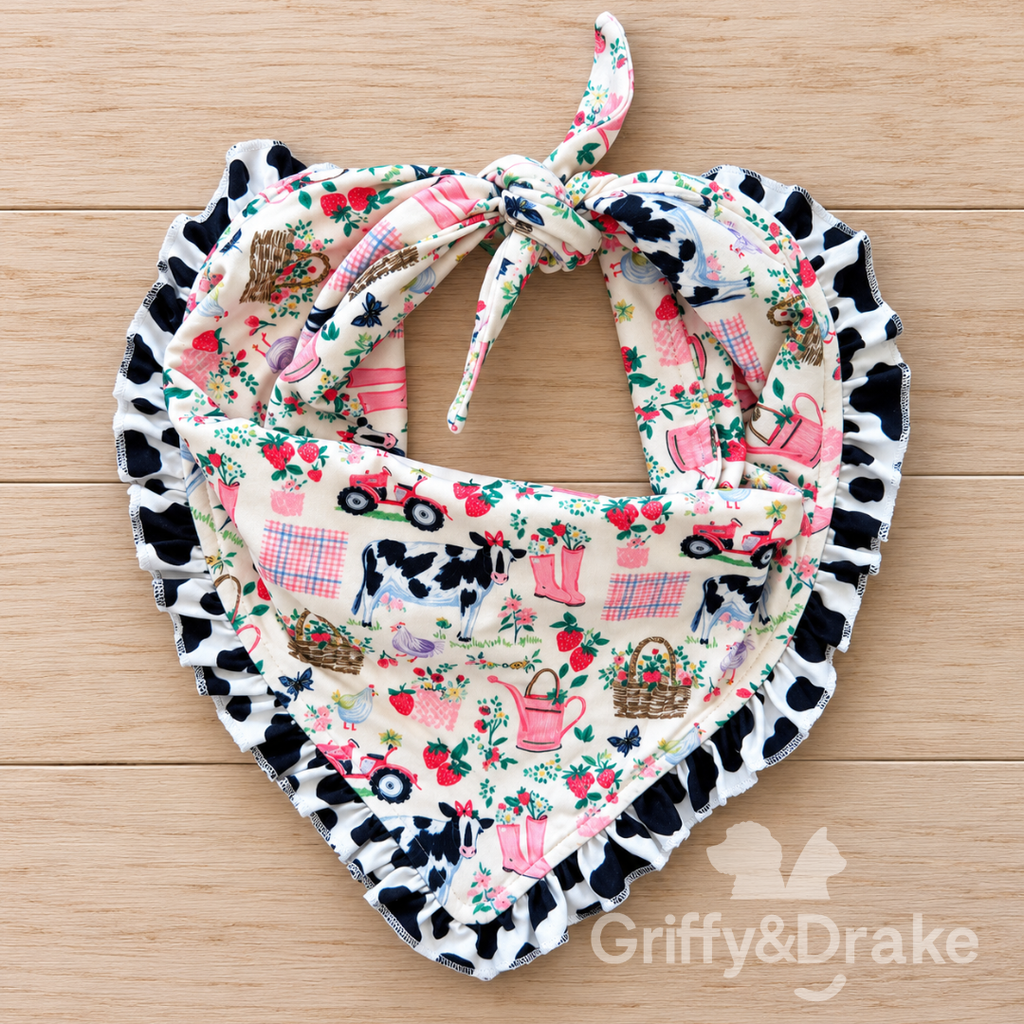 Holy Cow Ruffle Bandana