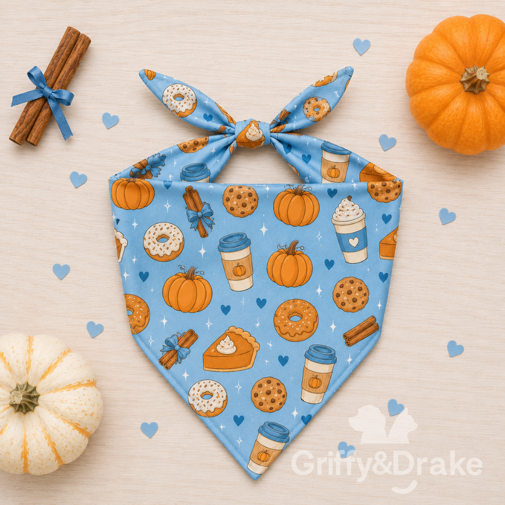 Preorder: Pumpkin Spice & Everything Nice Bandana-BLUE