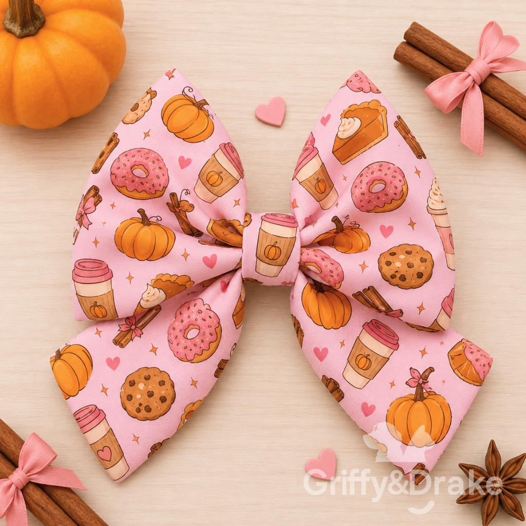 Preorder: Pumpkin Spice & Everything Nice Sailor Bow-PINK