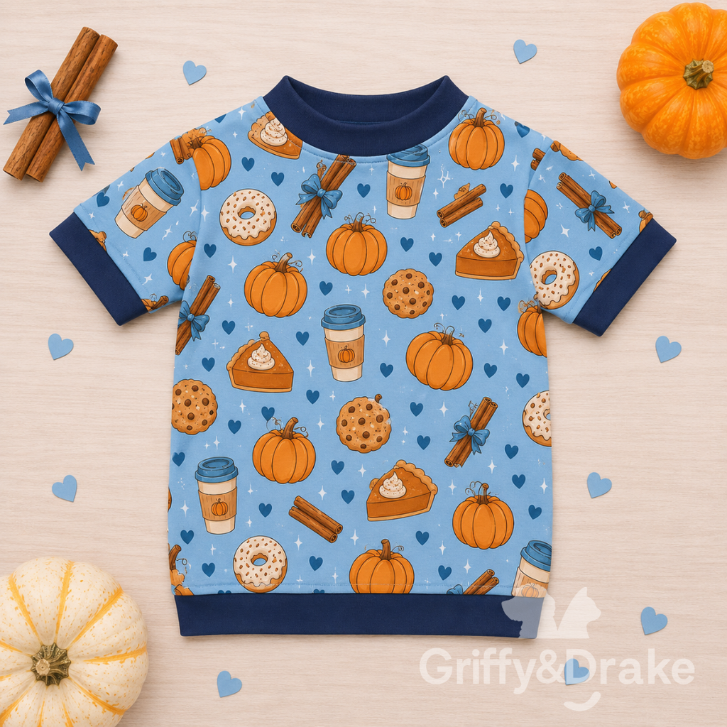 Preorder: Pumpkin Spice & Everything Nice Simple Shirt-BLUE